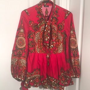 African Print Blouse